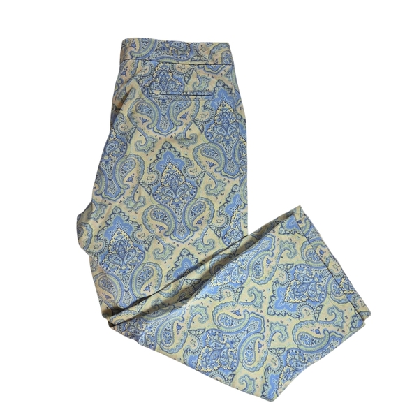 Lands' End Paisley Wide Leg Pants Size 6P - Picture 2 of 6